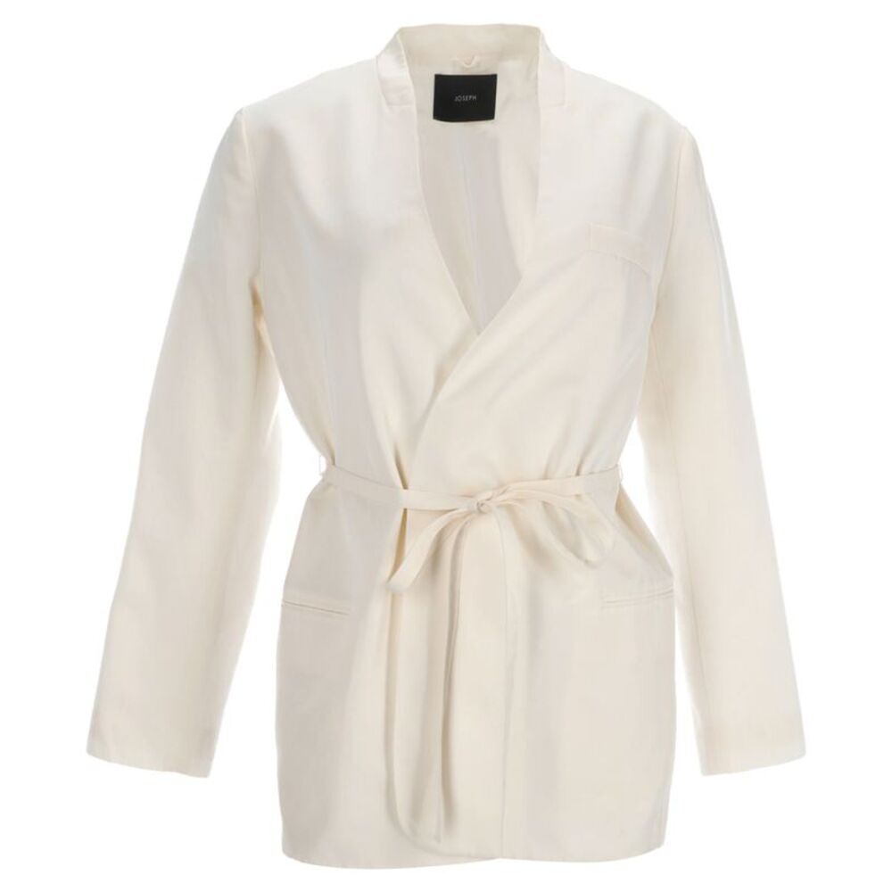 Joseph Victor Wrap Blazer in White Silk